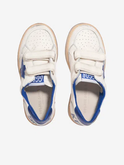 Golden Goose White June Sneakers For Kids With Star And Logo