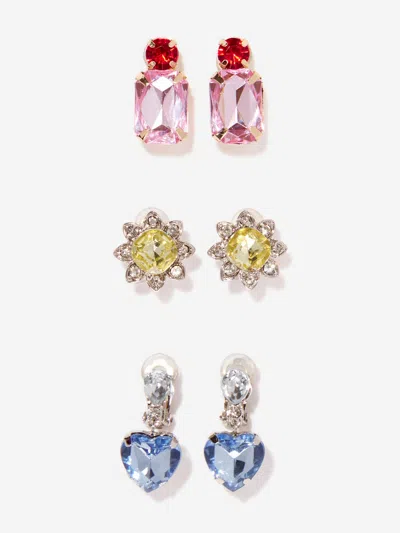 Super Smalls Dinner & A Movie Earring Set (set Of Three) In Multicoloured