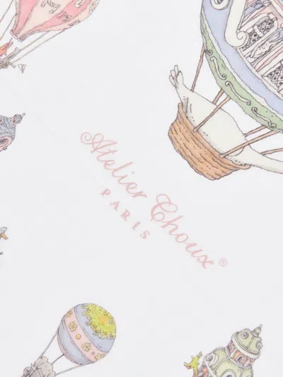 Atelier Choux Baby Hot Air Balloons Swaddle In White
