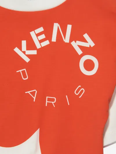 Kenzo Girls Boke Flower Jersey Dress In Ivory