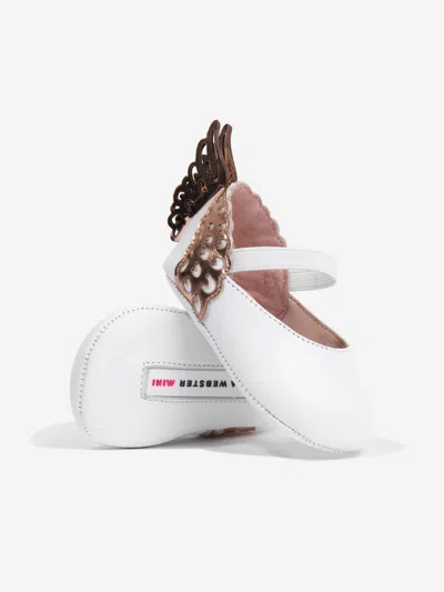 Sophia Webster Leather Evangeline Flats In White