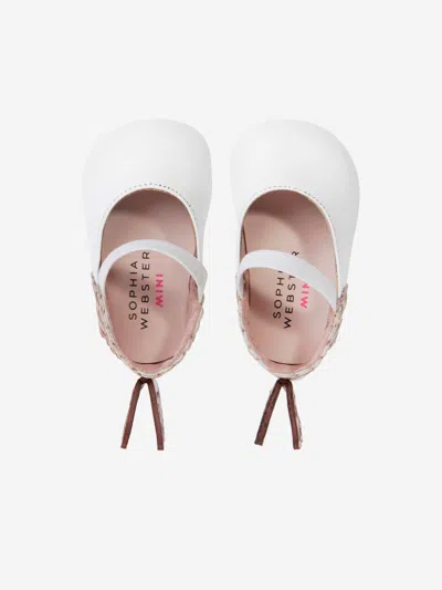 Sophia Webster Leather Evangeline Flats In White