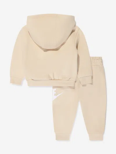 Nike Kids Nkn Club Fleece Tracksuit In Beige