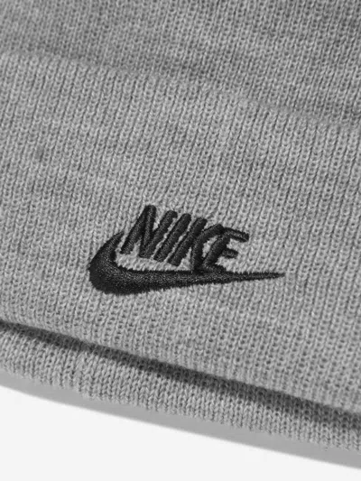 Nike Boys Futura Beanie Hat And Gloves Set In Grey