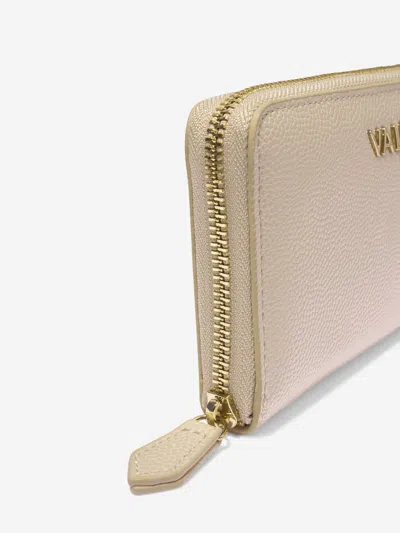 Valentino Girls Divina Zip Around Wallet In Beige