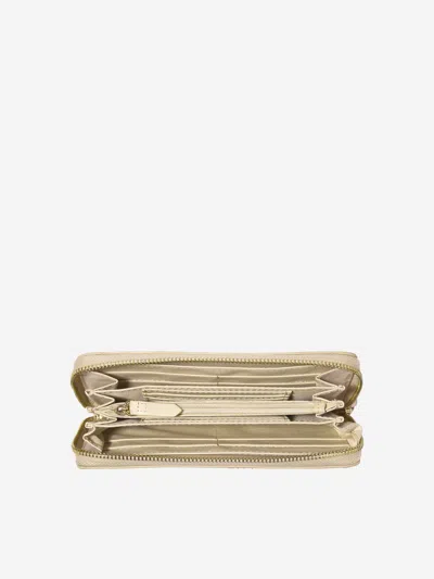 Valentino Girls Divina Zip Around Wallet In Beige