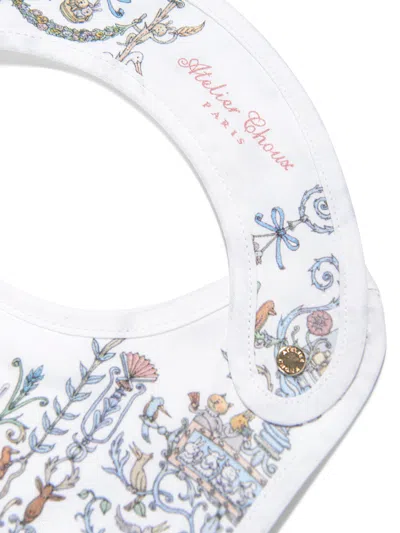 Atelier Choux Baby Satin Toile De Jouy  & Caitlin Wilson Bib In Multicoloured