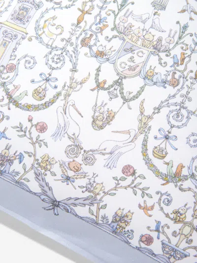Atelier Choux Baby Satin Toile De Jouy  & Caitlin Wilson Cushion Cover In Blue