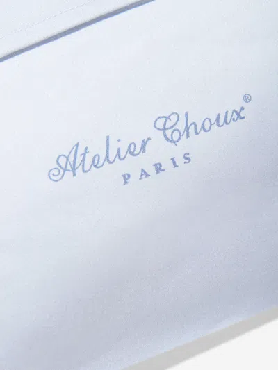 Atelier Choux Baby Satin Toile De Jouy  & Caitlin Wilson Cushion Cover In Blue