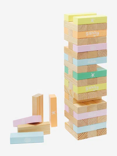 Sunnylife Kids Pool Side Giant Jumbling Tower In Multicoloured