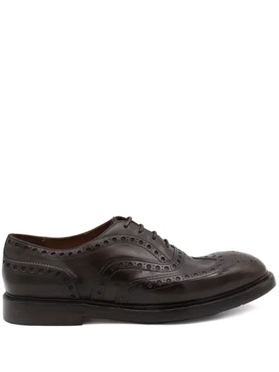Premiata Black Lace Up Shoes In Chesnut