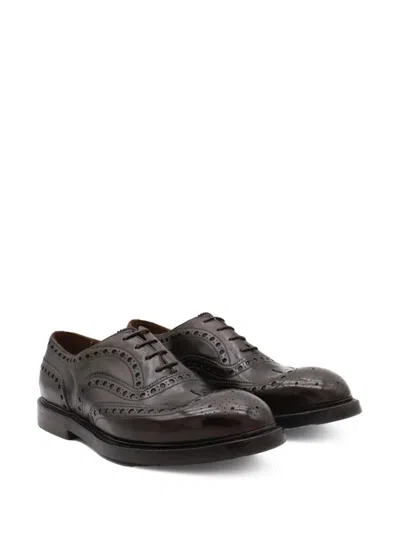 Premiata Black Lace Up Shoes In Chesnut