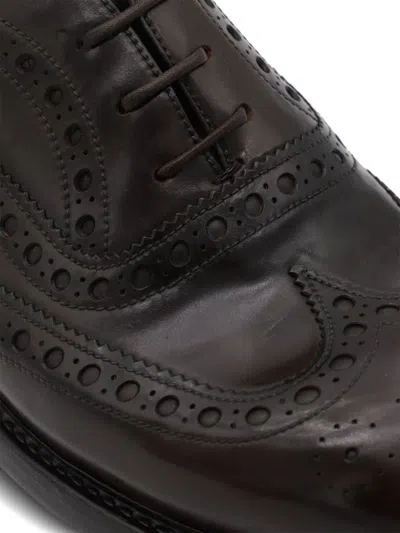 Premiata Black Lace Up Shoes In Chesnut