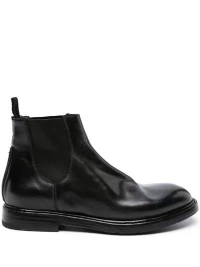 Premiata Leather Chelsea Boots In Black