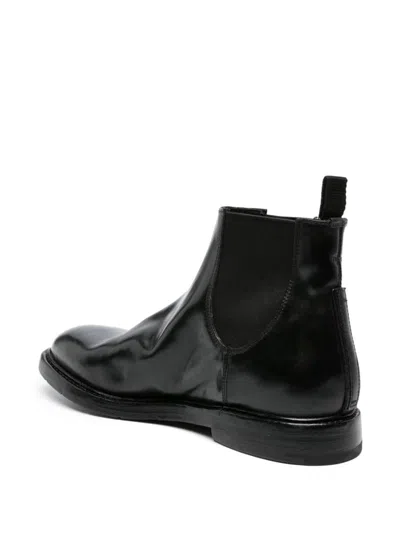 Premiata Leather Chelsea Boots In Black