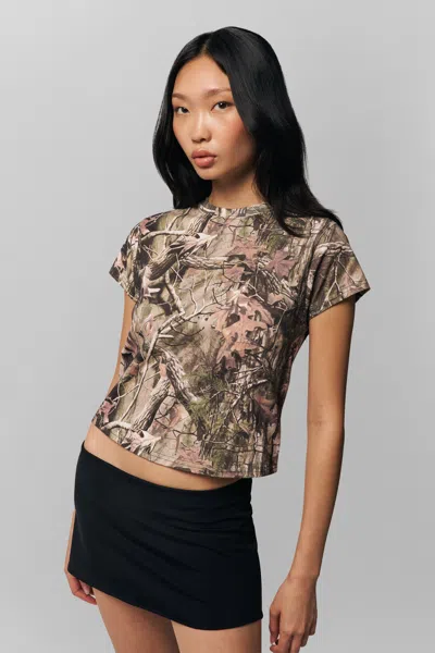 Danielle Guizio Ny Camo Tee In Bobcat Camo