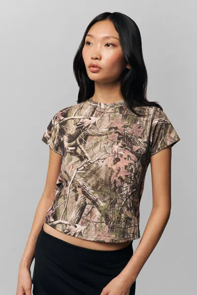 Danielle Guizio Ny Camo Tee In Bobcat Camo