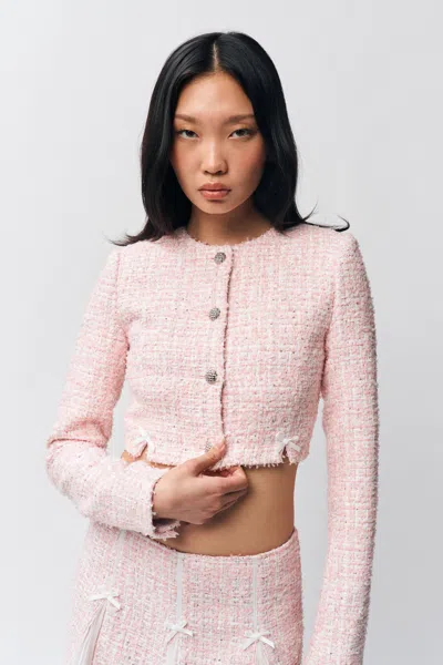 Danielle Guizio Ny Colette Jacket In Baby Pink