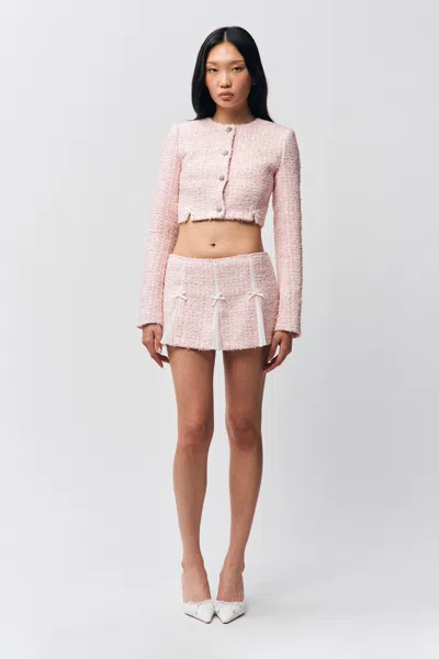 Danielle Guizio Ny Colette Jacket In Baby Pink