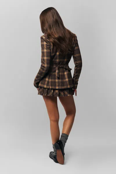 Danielle Guizio Ny Cooper Tartan Blazer In Multi