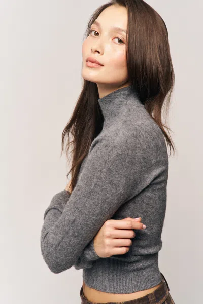 Danielle Guizio Ny Delia Sweater In Heather Grey