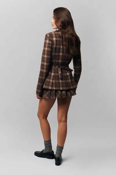 Danielle Guizio Ny Fairfield Tartan Skirt In Multi