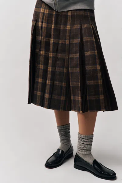 Danielle Guizio Ny Gibson Tartan Skirt In Multi