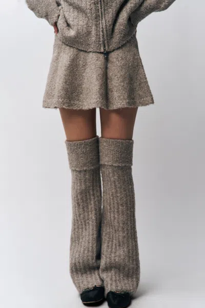 Danielle Guizio Ny Leg Warmer In Heather Grey