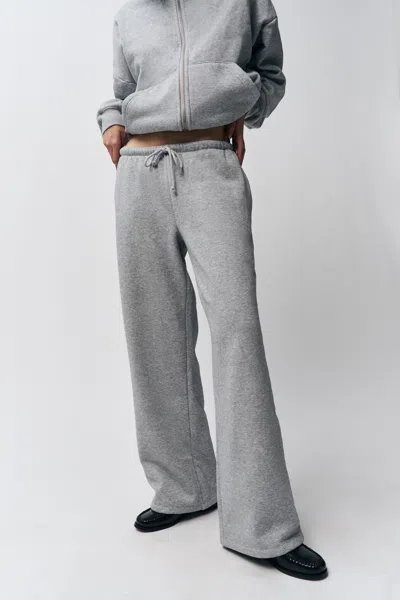 Danielle Guizio Ny Relaxed Drawstring Sweatpant In Heather Grey