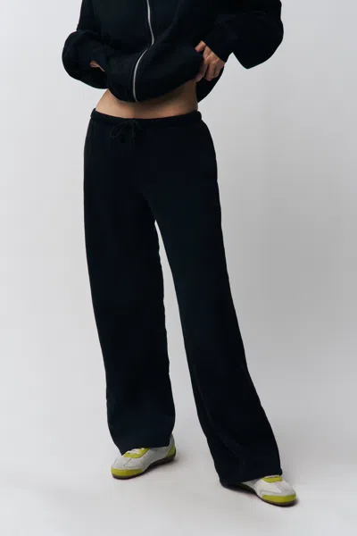 Danielle Guizio Ny Relaxed Drawstring Sweatpant In Black