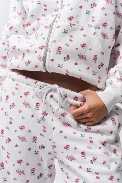 Danielle Guizio Ny Relaxed Drawstring Sweatpant In Sweet Floral
