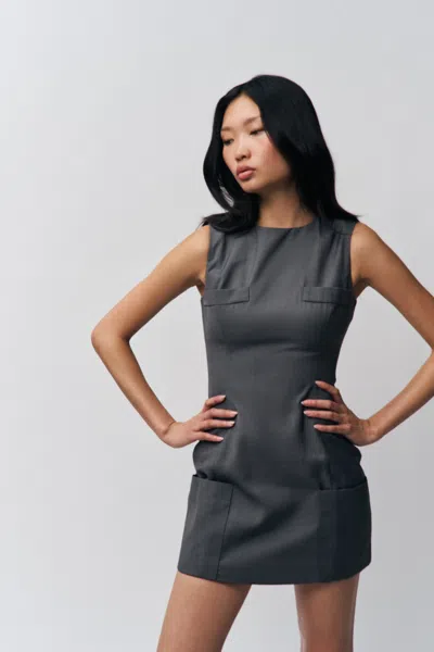 Danielle Guizio Ny Rowan Dress In Heather Grey