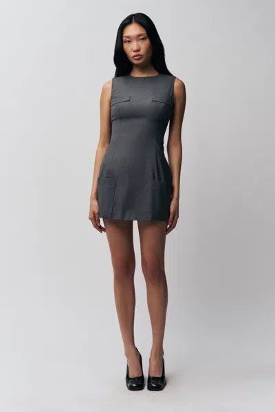 Danielle Guizio Ny Rowan Dress In Heather Grey