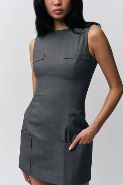 Danielle Guizio Ny Rowan Dress In Heather Grey