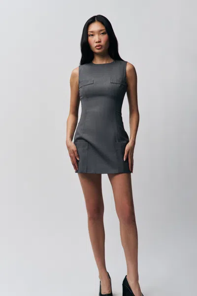 Danielle Guizio Ny Rowan Dress In Heather Grey