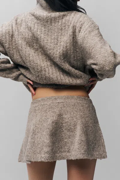 Danielle Guizio Ny Viv Skirt In Heather Grey