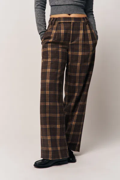 Danielle Guizio Ny Willow Tartan Pant In Multi