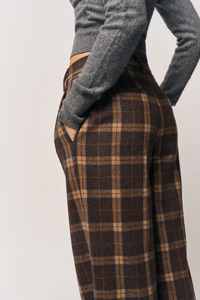 Danielle Guizio Ny Willow Tartan Pant In Multi