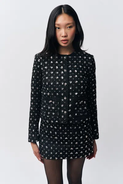 Danielle Guizio Ny Wren Jacket In Black
