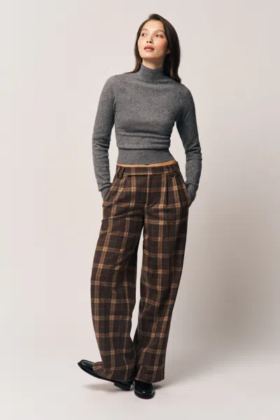 Danielle Guizio Ny Willow Tartan Pant In Multi