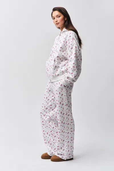Danielle Guizio Ny Zip Up Hoodie In Sweet Floral