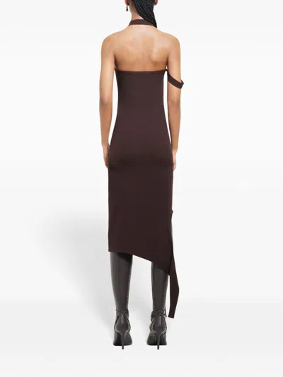 Courrèges Knit Dress In Brown