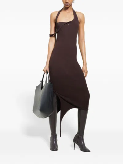 Courrèges Knit Dress In Brown