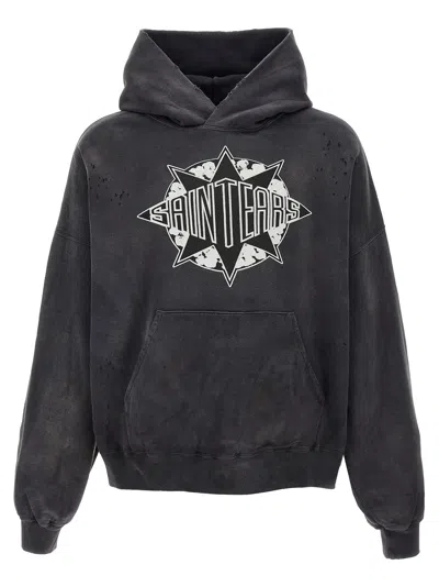 Saint Mxxxxxx X Denim Tears Hooded Cotton Sweatshirt