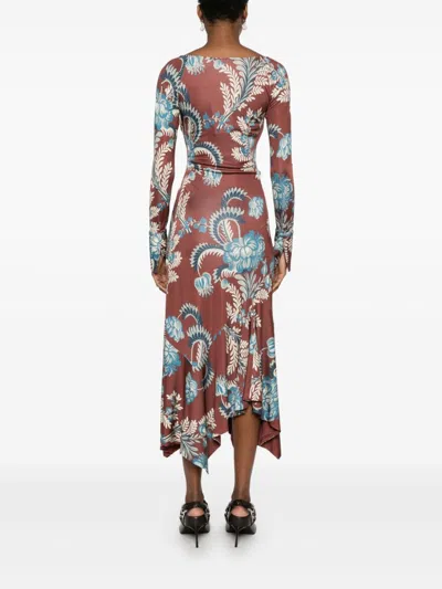 Shop Etro Printed Midi Dress