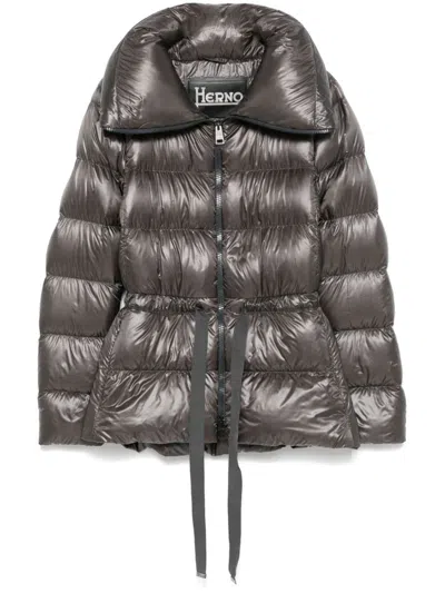 Herno Drawstring Waist Nylon Down Jacket