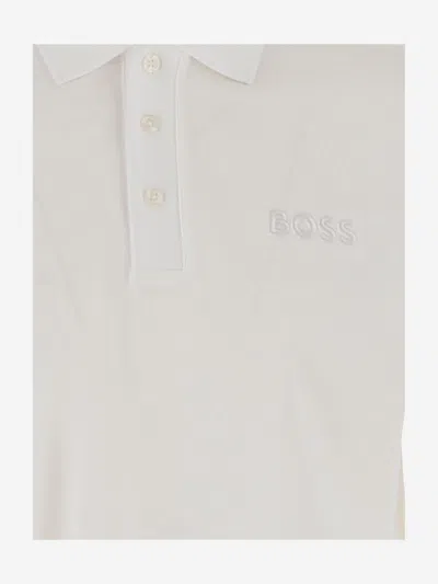 Shop Hugo Boss Cotton Polo Shirt With Logo