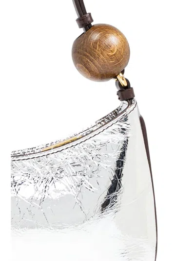 Shop Jacquemus Le Bisou Perle Leather Shoulder Bag