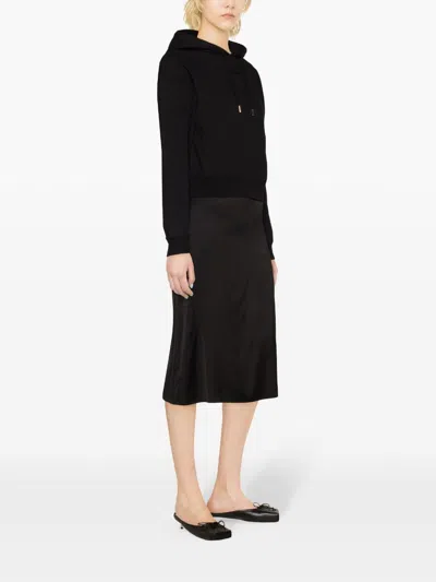 Jacquemus Le Grosgrain Logo Cotton Fleece Crop Hoodie