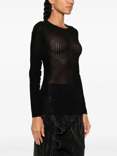 Jean Paul Gaultier Women Morphing Pinstripes Top